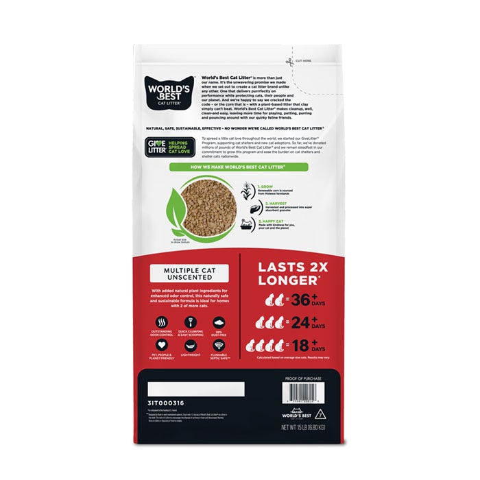 World's Best Cat Litter Multi Clumping Cat Litter