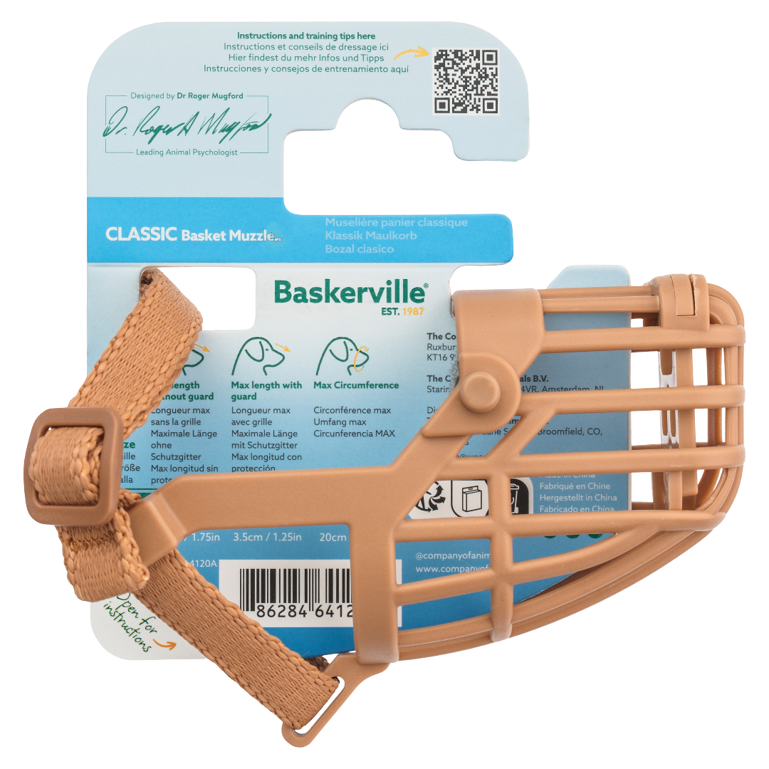 Classic Basket Muzzle Dog Beige