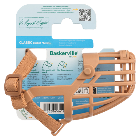 Classic Basket Muzzle Dog Beige