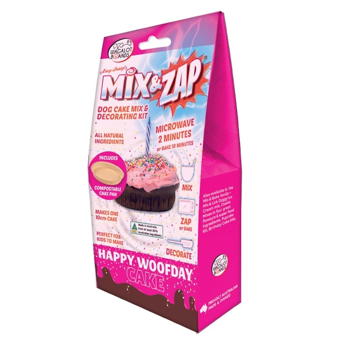 Mix & Zap Birthday Cake Kit Dog Treat Pink