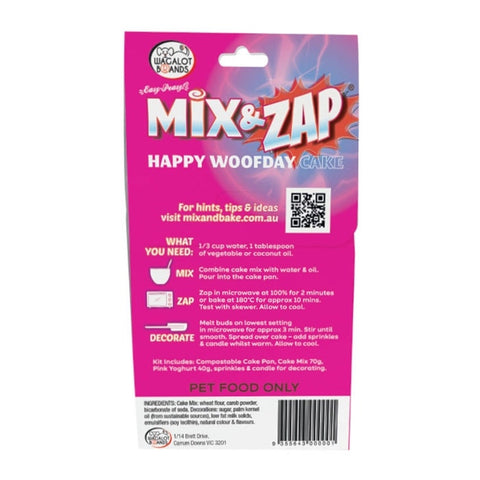 Mix & Zap Birthday Cake Kit Dog Treat Pink