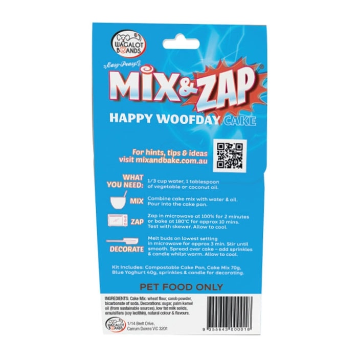 Mix & Zap Birthday Cake Kit Dog Treat Blue
