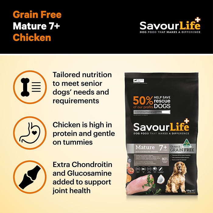 SavourLife Grain Free Chicken 7+ Senior Dog Food