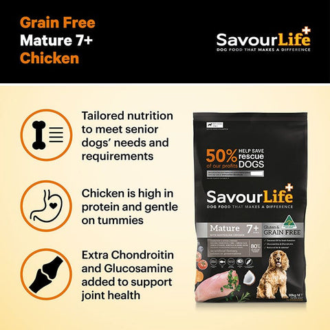 SavourLife Grain Free Chicken 7+ Senior Dog Food
