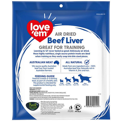 Love Em Air Dried Beef Liver Dog Treat