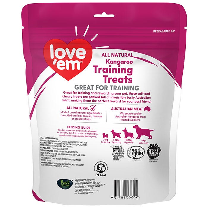 Love Em Kangaroo Training Dog Treat