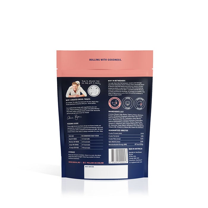 Drool By Dr Chris Brown In-Betweeners Dog Treat 110g