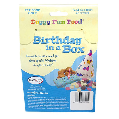 Wagalot Doggy Fun Food Birthday In A Box Dog Treat Blue
