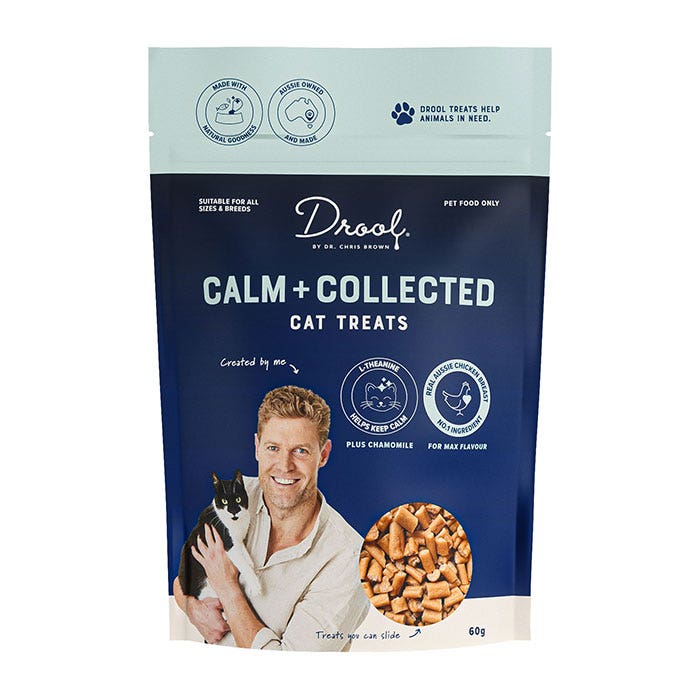 Drool By Dr Chris Brown Calm + Collected Cat Treat 60g