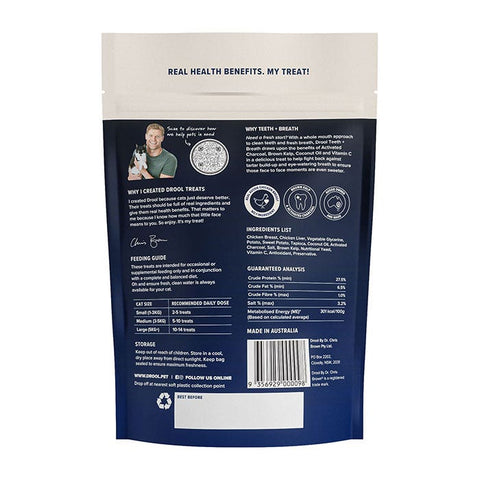 Drool By Dr Chris Brown Teeth + Breath Cat Treat 60g
