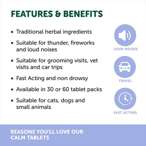 Natural Animal Solutions Calm Dog & Cat Tablets