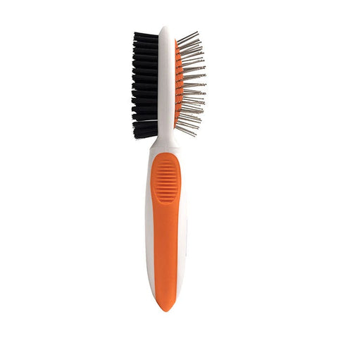 Wahl Double Sided Pin Bristle Dog Brush Orange White