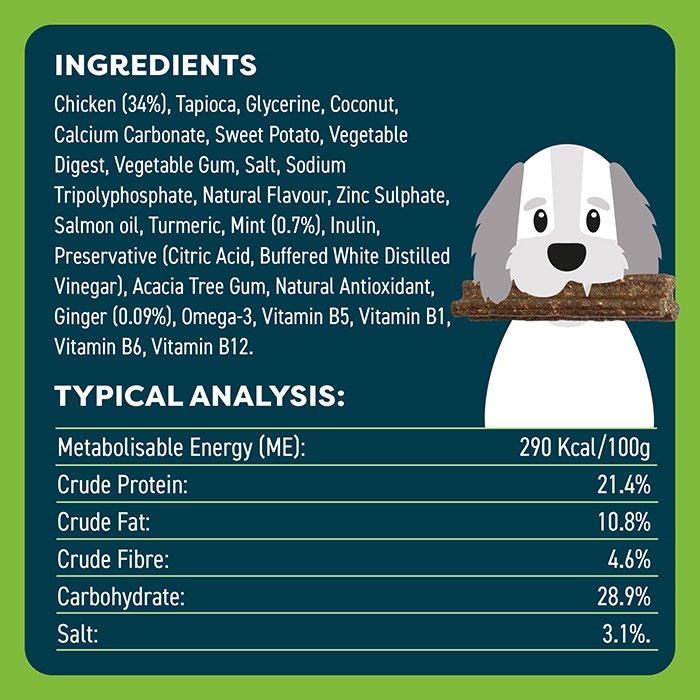 B&B Dental Stick Chicken Senior Dog Treat