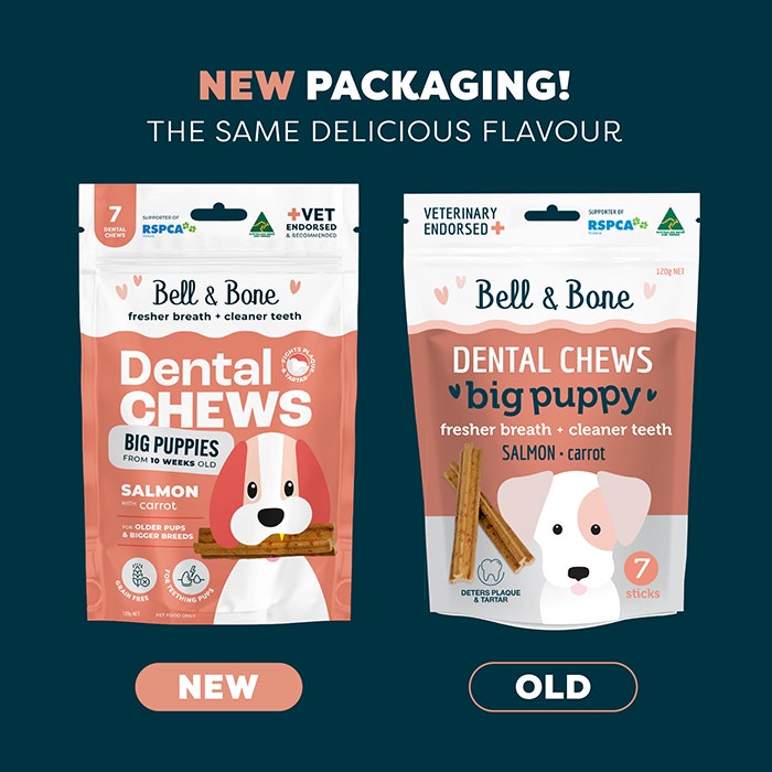 B&B Dental Chew Salmon Puppy Treat S-7PK