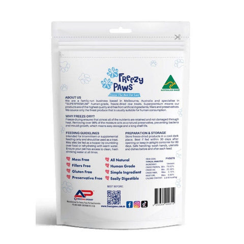 Freezy Paws Freeze Dried Venison Steak Dog Treat 70g