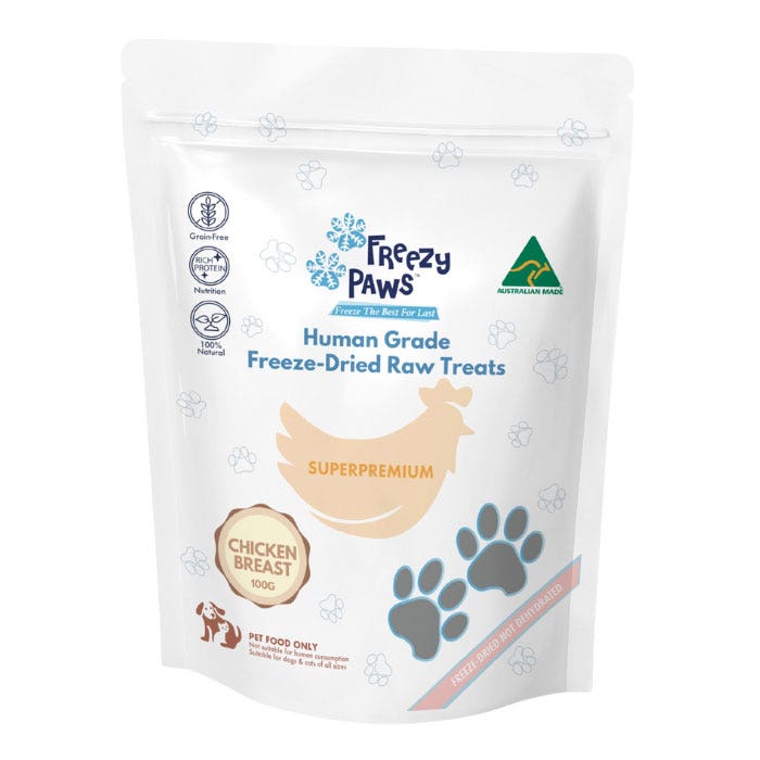 Freezy Paws Freeze Dried Chicken Breast Dog Treat 100g