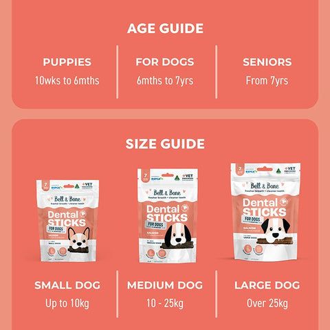 Bell & Bone Dental Stick Salmon Dog Treat 1PK
