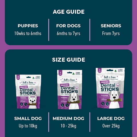 Bell & Bone Dental Stick Kangaroo Senior Dog Treat 1PK