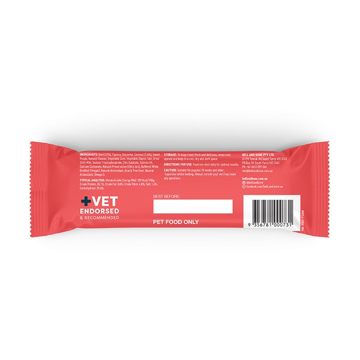 Bell & Bone Dental Stick Beef Puppy Treat 1PK