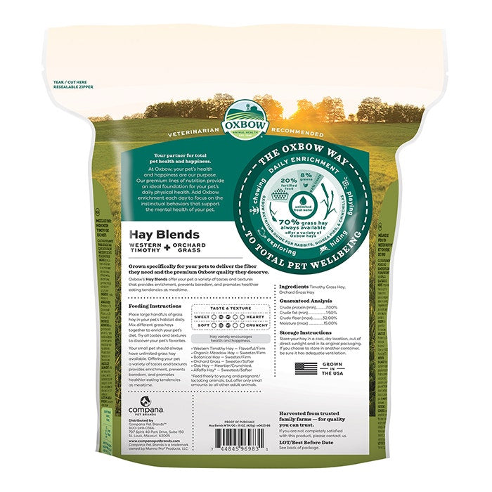 Oxbow Hay Blend Timothy Orchard Small Pet Bedding 425g