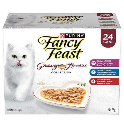 Fancy Feast Variety Pack Gravy Lovers Collection Cat Can 85gx24