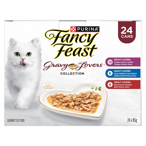 Fancy Feast Variety Pack Gravy Lovers Collection Cat Can 85gx24