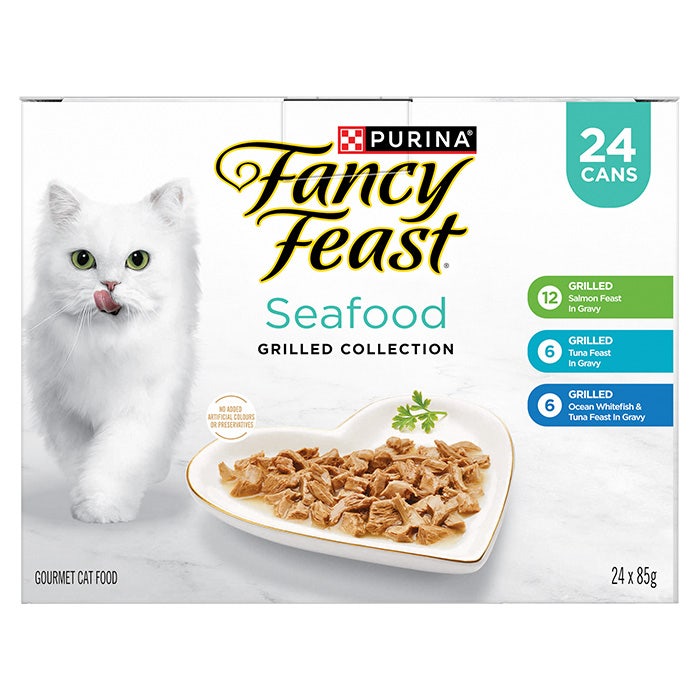 Fancy Feast Variety Pack Grilled Seafood Collection Cat Can 85gx24