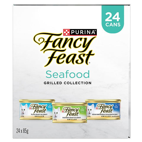 Fancy Feast Variety Pack Grilled Seafood Collection Cat Can 85gx24