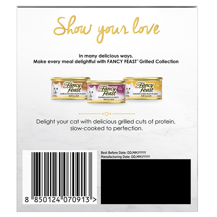 Fancy Feast Variety Pack Grilled Poultry Beef Collection Cat Can 85gx24