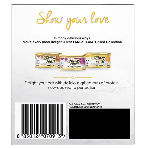 Fancy Feast Variety Pack Grilled Poultry Beef Collection Cat Can 85gx24