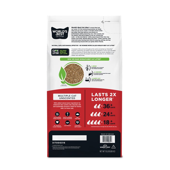 World's Best Cat Litter Multiple Cat Litter 6.8kg
