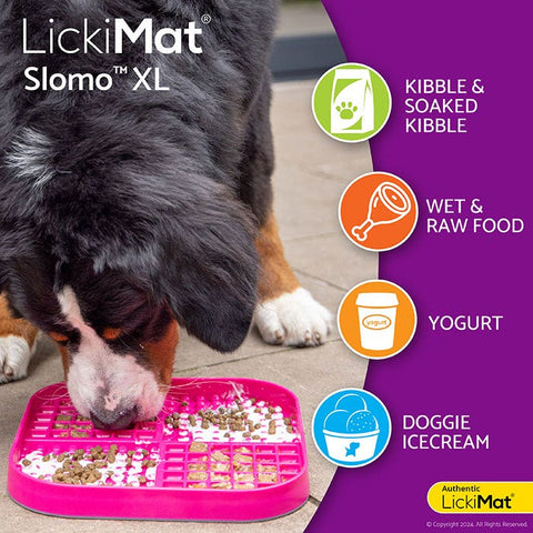Lickimat Slomo Dog Feeder Black 30x33cm