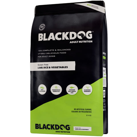 Blackdog Adult Dry Dog Food Gluten Free Lamb, Rice & Vegetable