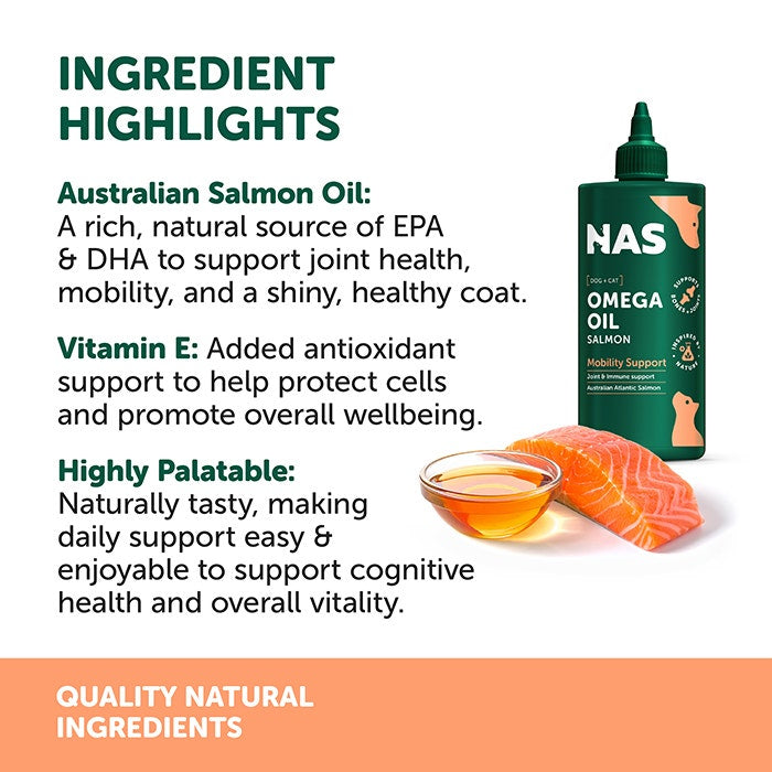 Natural Animal Solutions Salmon Omega Oil Dog Supplement 500ml