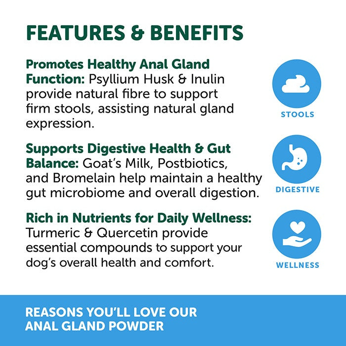 Natural Animal Solutions Anal Gland Dog Supplement 120g