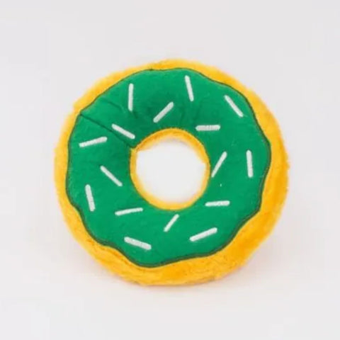Zippy Paws Dog Toys Plush Donutz - Shamrock Green | petsome Pet Supplies