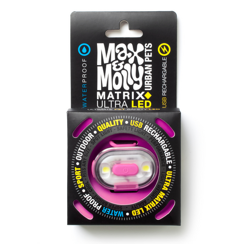 Max & Molly Matrix Ultra Led Light Safety Collar for Dogs