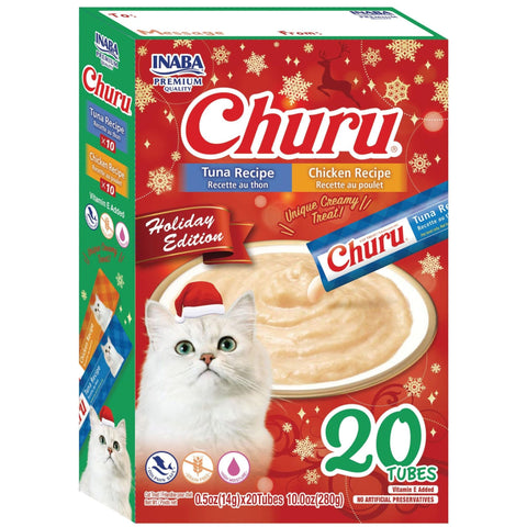 Inaba Cat Treat Churu Puree Holiday Edition Tuna & Chicken