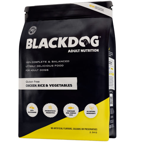 Blackdog Adult Dry Dog Food Gluten Free Chicken, Rice & Vegetable