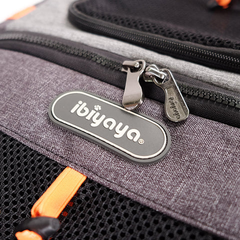 Ibiyaya Double Pet Carrier Backpack Two-Tier-Compartment
