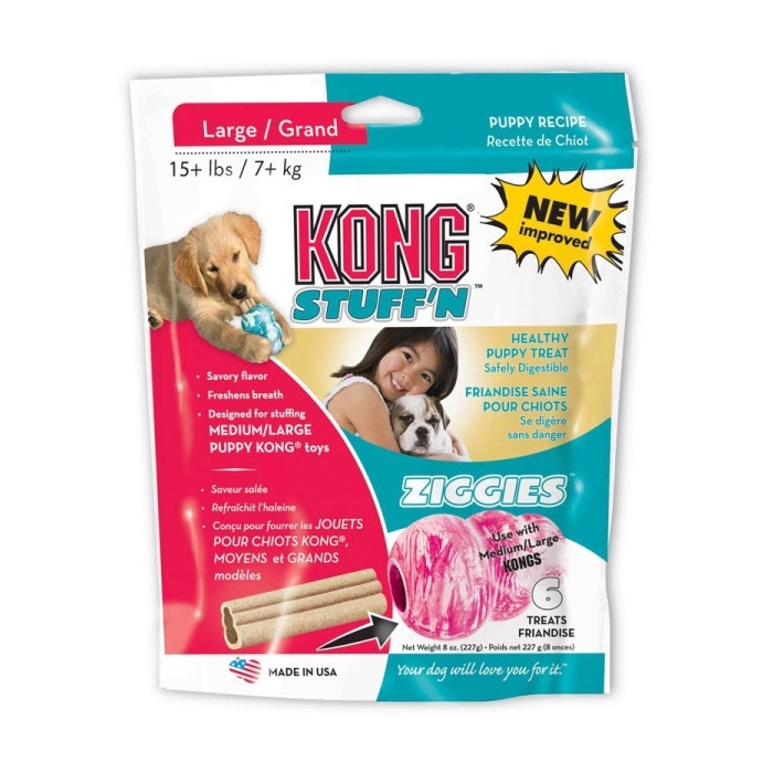 KONG Puppy Ziggies Dog Treat Large 6Pack