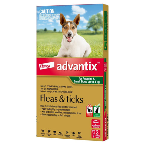 Advantix for Dogs 0-4KG Green
