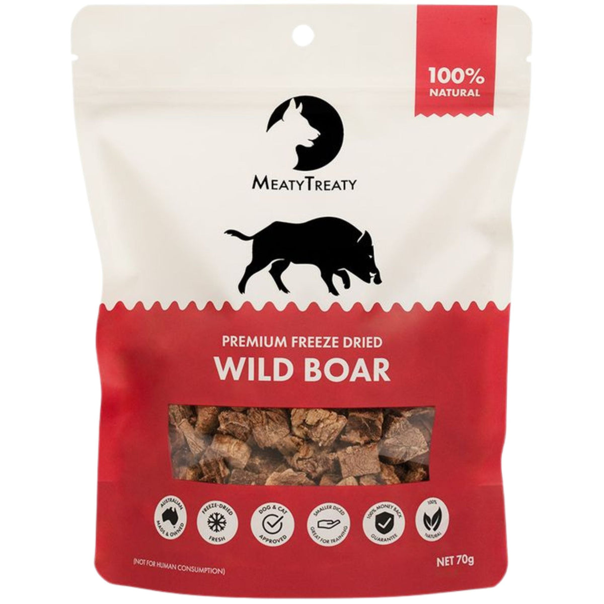 Meaty Treaty Freeze Dried Wild Boar Cat & Dog Treats