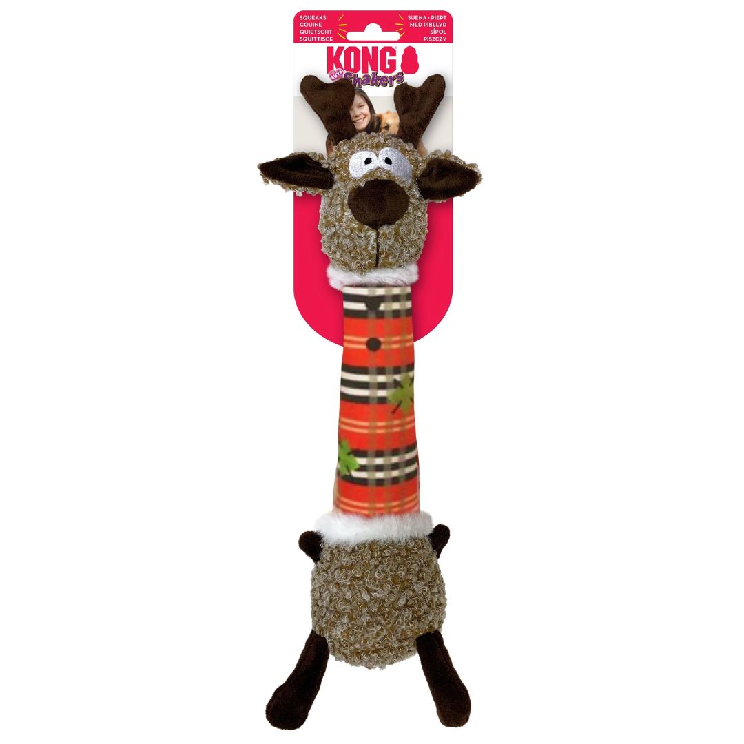 KONG Dog Toys Holiday Shakers Luvs Reindeer | petsome Pet Supplies