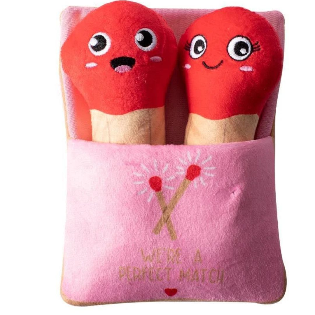 Fringe Studio Plush Squeaker Valentine's Day Dog Toy - Perfect Match