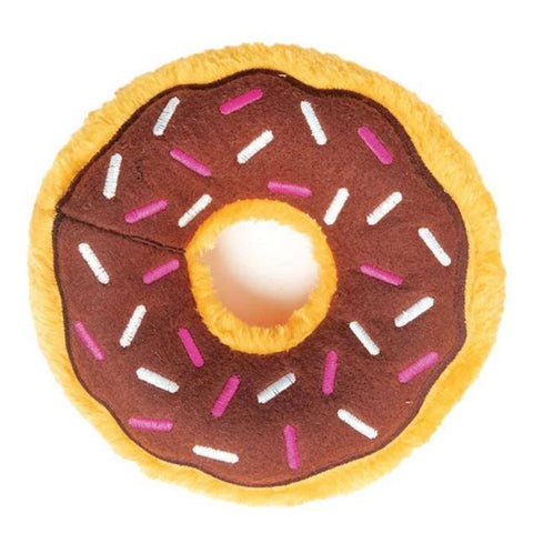 Zippy Paws Dog Toys Plush Donutz - Chocolate | petsome Pet Supplies