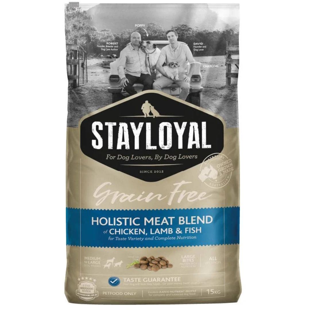 Stay Loyal Grain Free Dry Dog Food Chicken Lamb & Fish - 15kg | petsome Pet Supplies