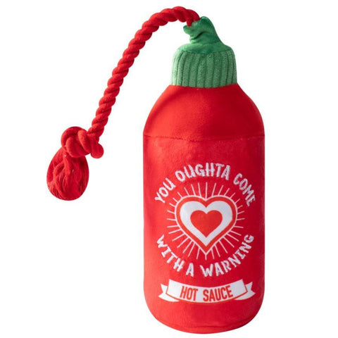 Fringe Studio Rope & Plush Squeaker Valentine's Day Dog Toy - Hearts On Fire