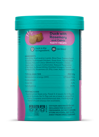 Breeder's Choice Cat Treats Duck with Rosemary & Catnip 120g