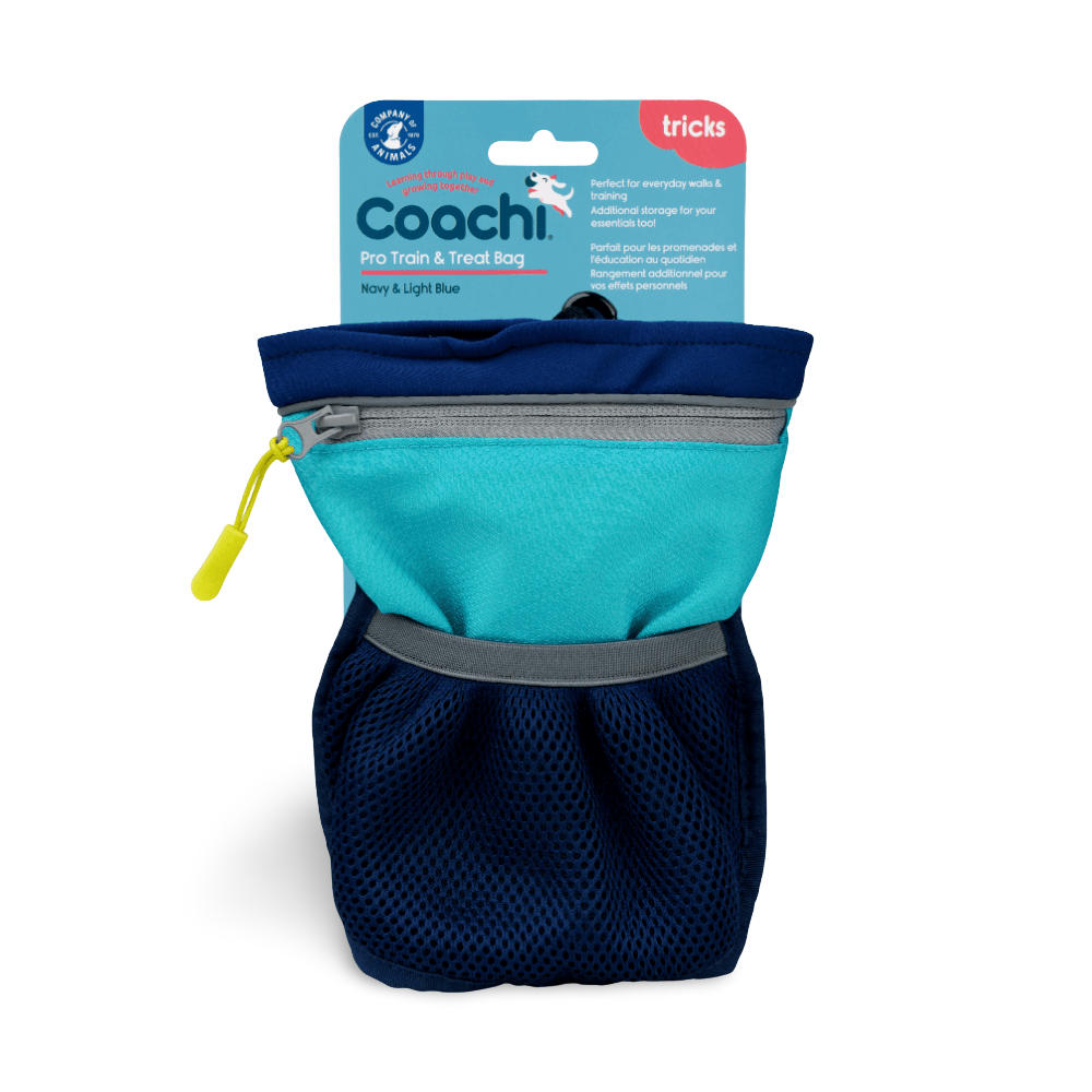Pro Training Dog Treat Bag Navy Light Blue